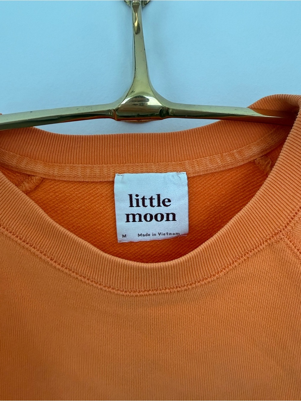 Little Moon Orange Women's Crewneck Sweatshirt - M